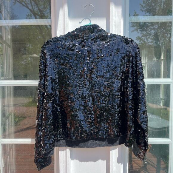 Anthropologie The Alani Cashmere Mock-Neck Sweater by Pilcro Sequin Edition NWT - Picture 15 of 16